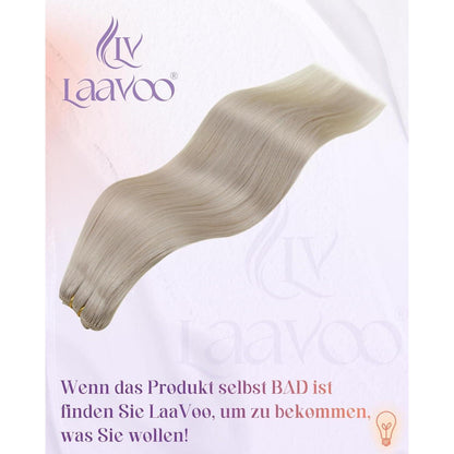 Echthaar Tressen Weißblond 60cm - Remy Haartressen zum Einnähen