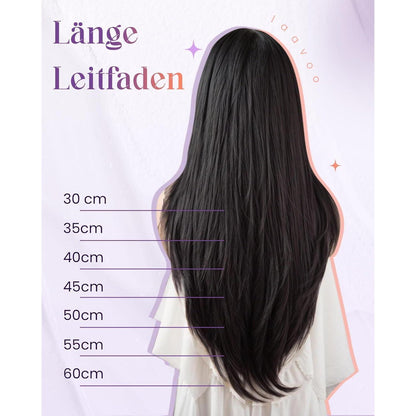 Echthaar Tressen Weißblond 60cm - Remy Haartressen zum Einnähen