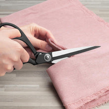 Professionelle Edelstahl Nähschere Schwarz 26cm für Stoff