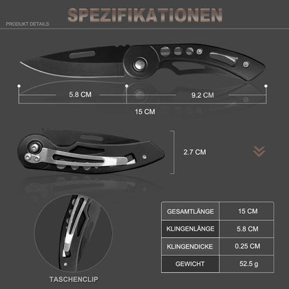 Mini Klappmesser Edelstahl – Zweihand Messer für Alltag & Outdoor