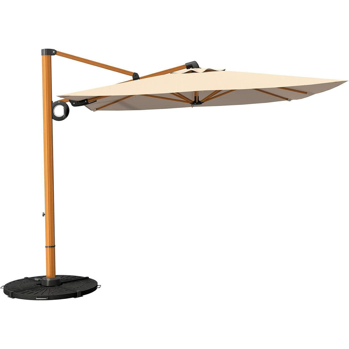 Ampelschirm 300 cm Rechteckig mit 360° Drehung und UV-Schutz 50+