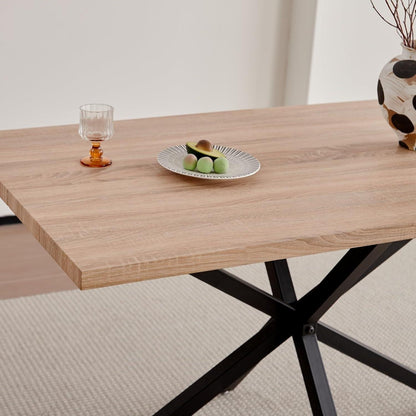 Moderner Esstisch 140x78cm – Nordischer Stil mit Eiche Dekor