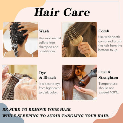 Echthaar Clip-In Extensions Platinum Blonde 50cm