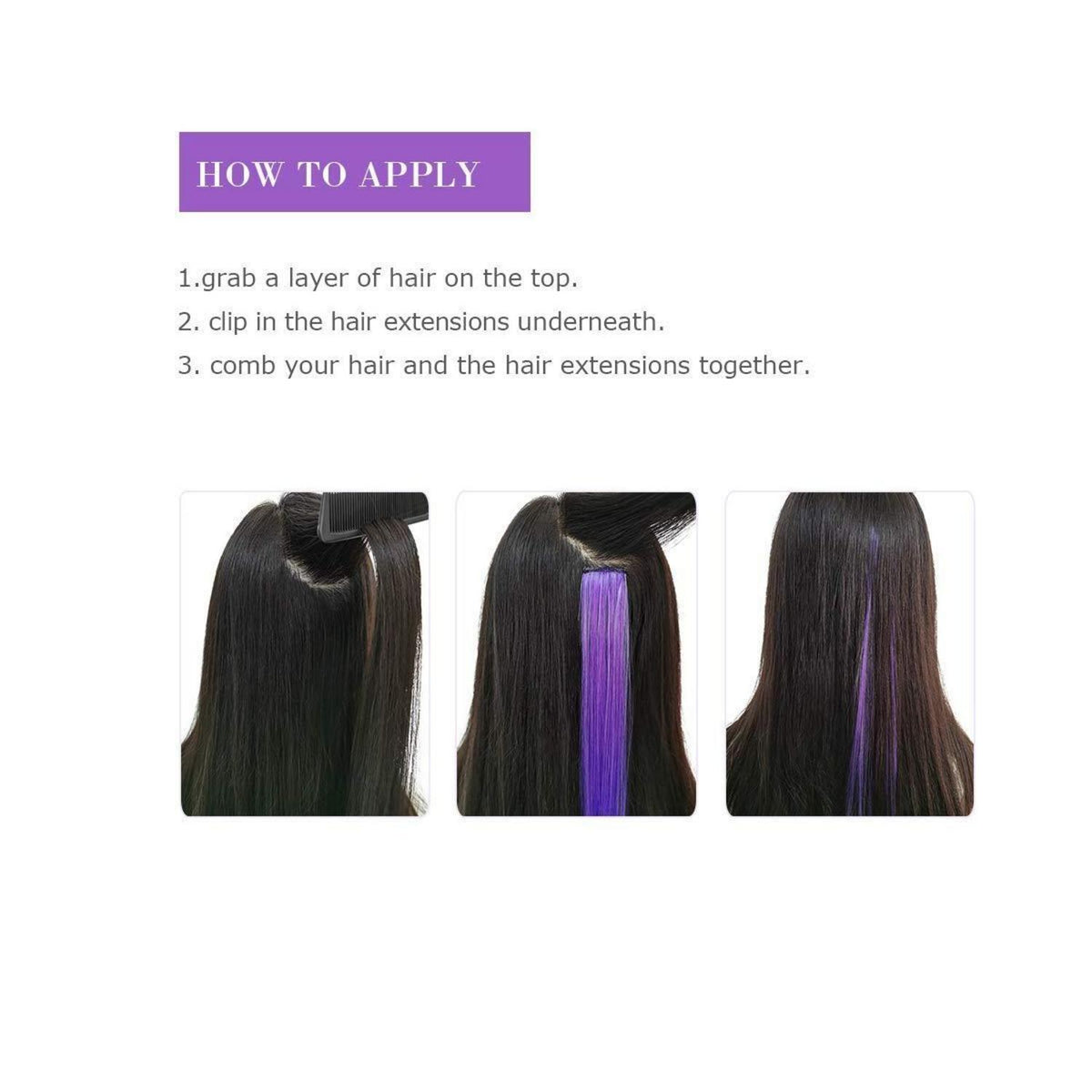 10x Clip-in Haarverlängerung Pink 50cm – Bunt & Glänzend