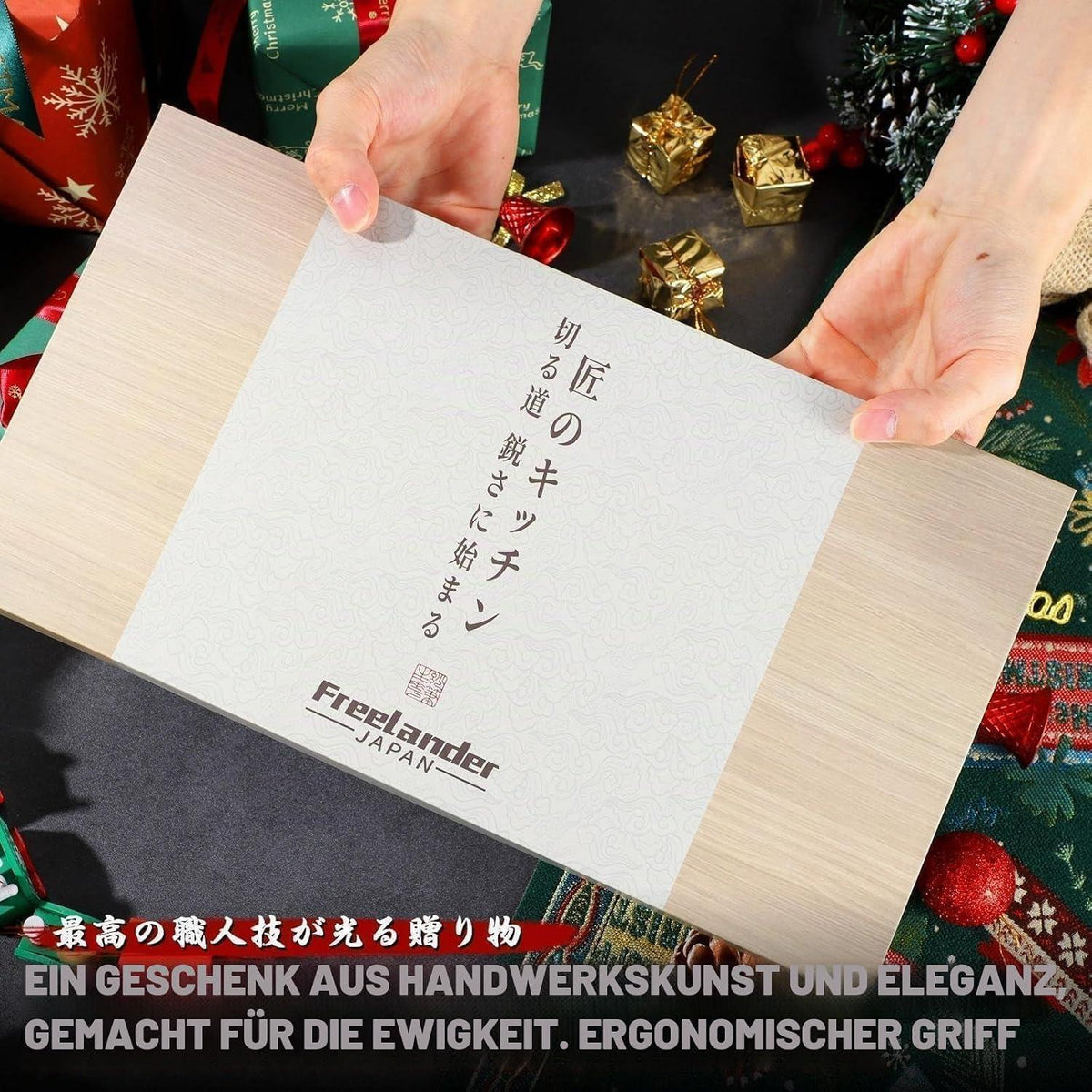 3-teiliges Küchenmesser Set Japanisches Damaststahl Messer