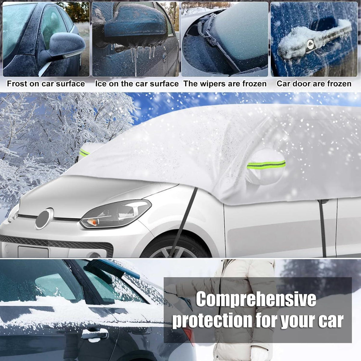 Halbgarage Autoabdeckung Wasserdicht VW UP/SEAT Mii/Skoda Citigo 2011-2024