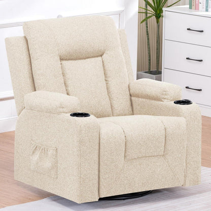 Relaxsessel mit Verstellbarer Rückenlehne & Fußstütze, Beige