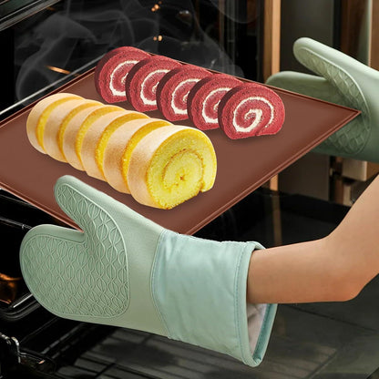2x Silikon Backmatte mit Rand – Antihaft Backblech für Kuchen & Kekse