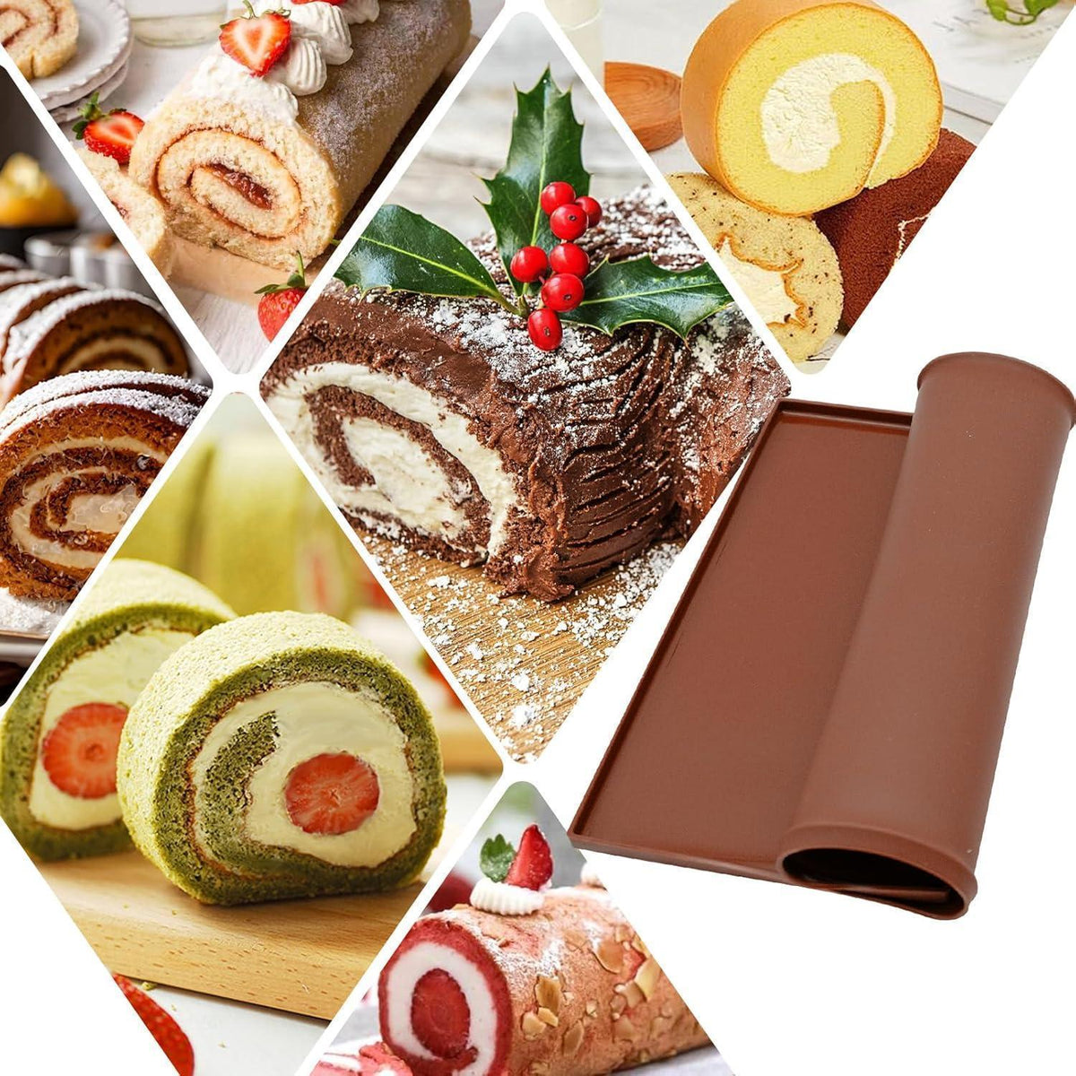 2x Silikon Backmatte mit Rand – Antihaft Backblech für Kuchen & Kekse