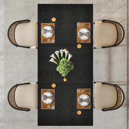 Moderner Esstisch 160x80cm – Schwarz, Für 4-6 Personen