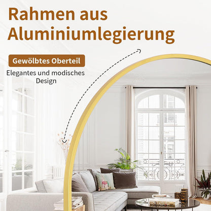Ganzkörperspiegel Bogen Gold – 171 x 76 cm, Stand- & Wandspiegel