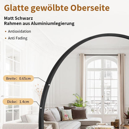 Ganzkörperspiegel Bogen Schwarz – Stand- & Wandspiegel 171x76cm