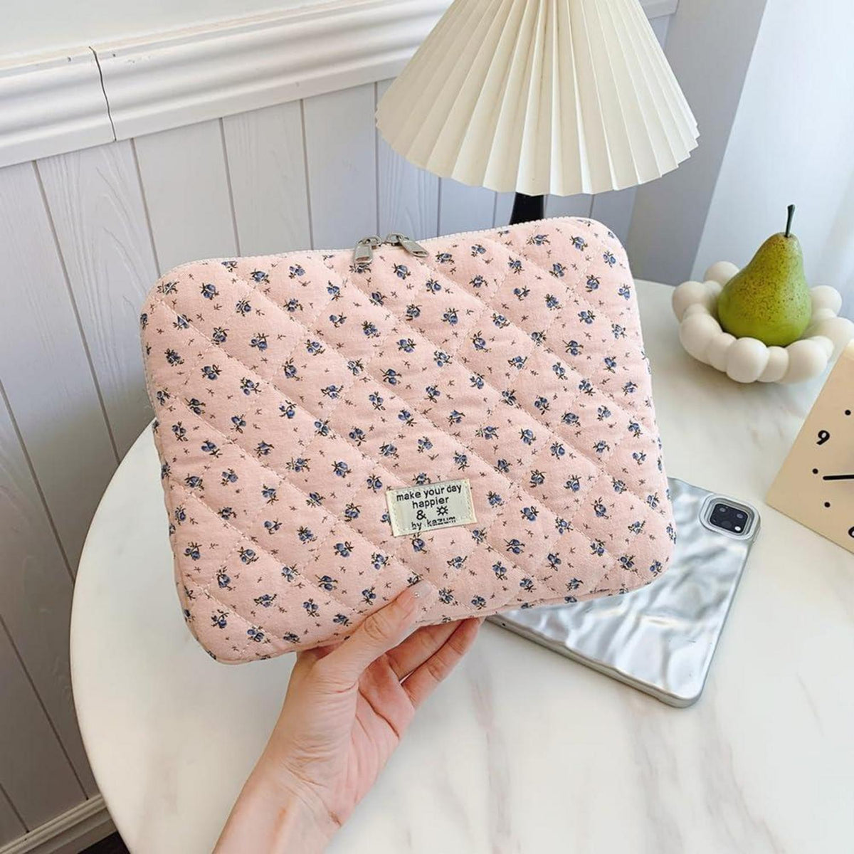 Puffy Laptop Hülle 11-15 Zoll, Süße Laptoptasche für MacBook & mehr, Rosa
