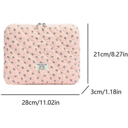 Puffy Laptop Hülle 11-15 Zoll, Süße Laptoptasche für MacBook & mehr, Rosa