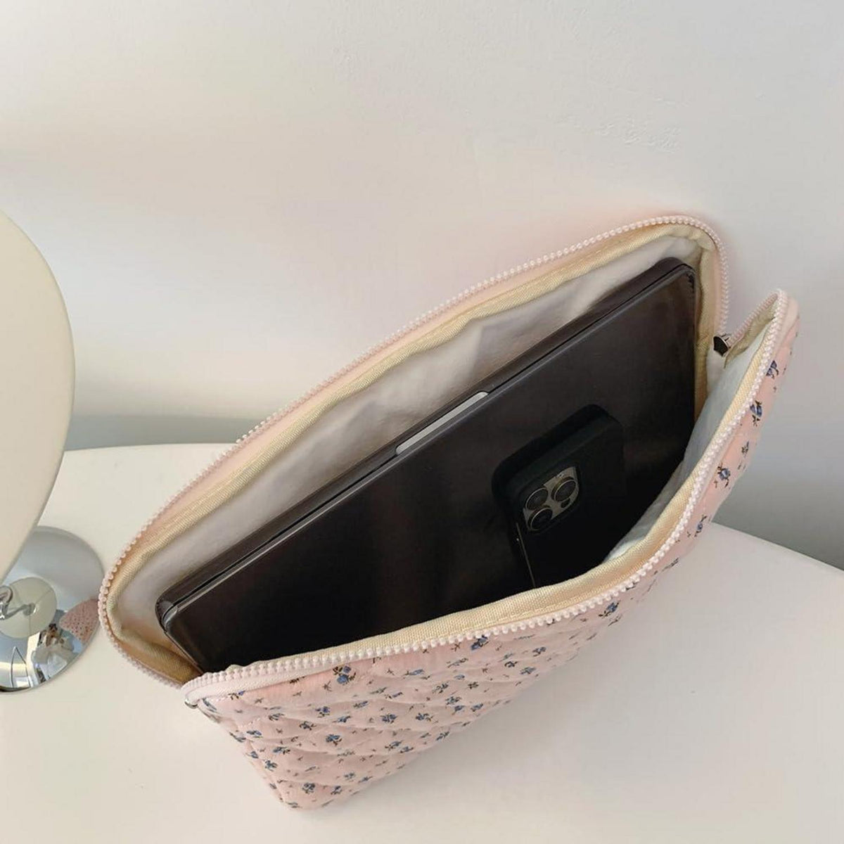 Puffy Laptoptasche für 11-15 Zoll Laptops, Rosa 13 Zoll