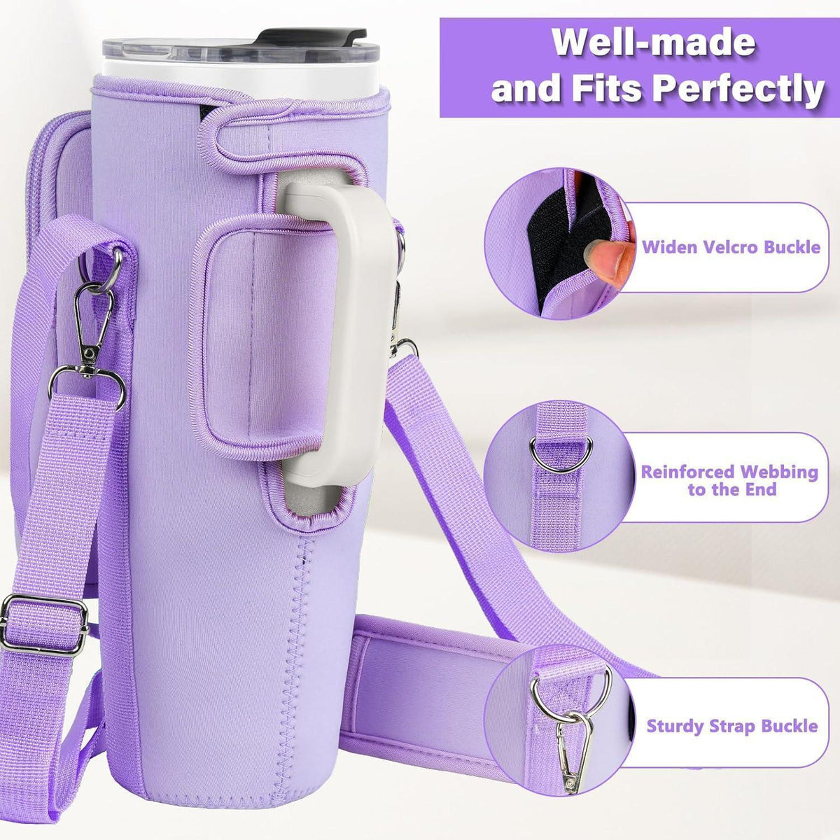 Trinkflaschen Tasche für 40oz Stanley Becher mit Handyfach