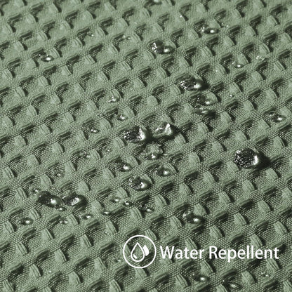 Waffel Duschvorhang wasserdicht, Grün 152x182cm mit Haken