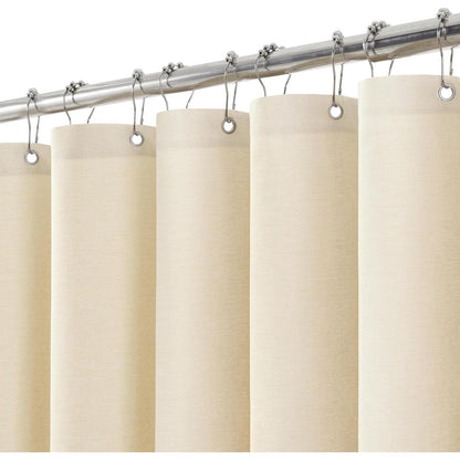 Leinen Duschvorhang wasserdicht 182x198cm Beige