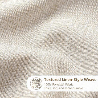 Leinen Duschvorhang wasserdicht 182x198cm Beige