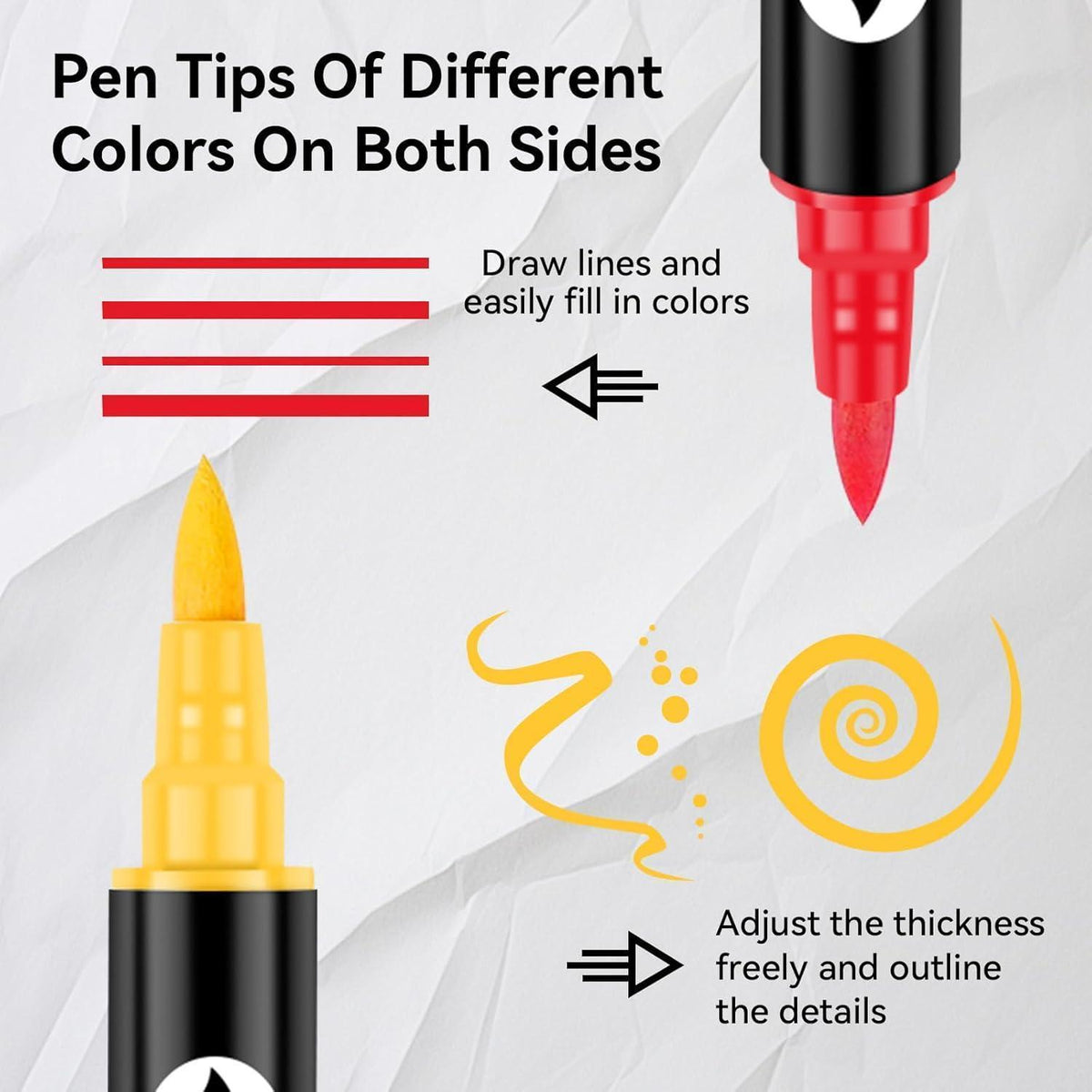 Acrylstifte Dual-Tip 48 Farben wasserfest für Steine & mehr