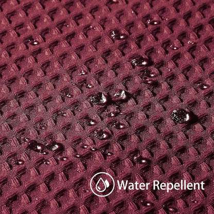 Waffel Duschvorhang wasserdicht Burgunderrot 182x198cm