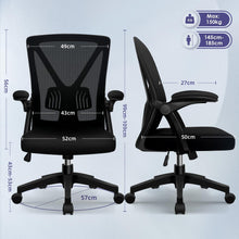 Ergonomischer Bürostuhl mit Lendenstütze, Schwarz 150 kg
