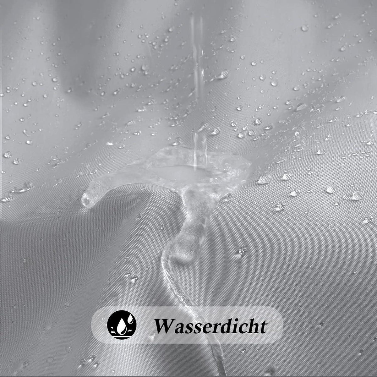 Duschvorhang Grau 180x220 cm | Wasserdicht & Anti-Schimmel