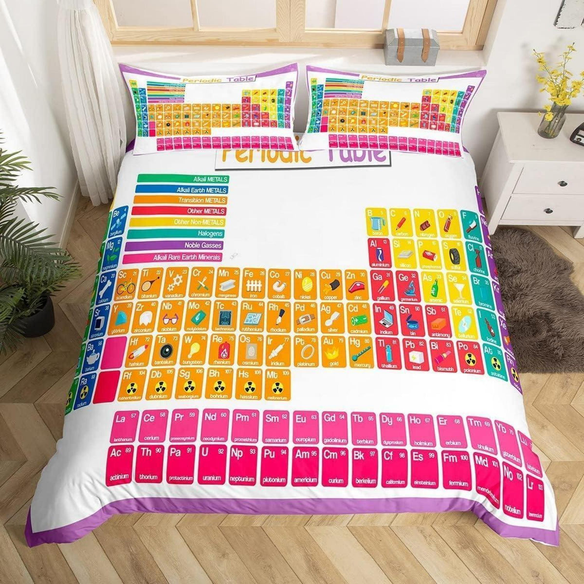Chemie Bettwäsche-Set für Kinder – Buntes Design 220x240cm