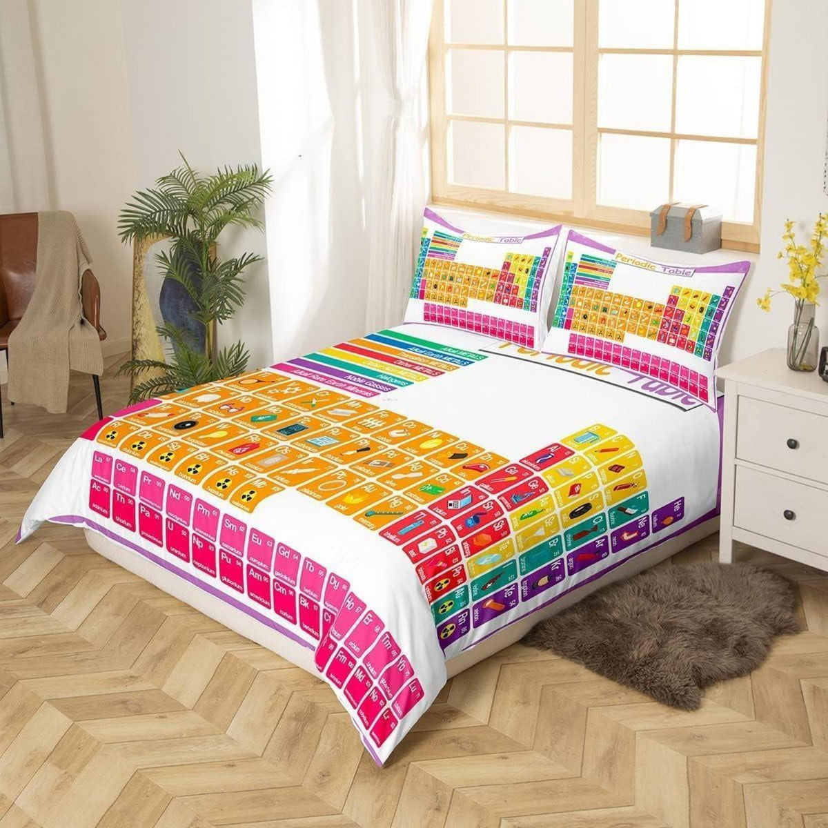 Chemie Bettwäsche-Set für Kinder – Buntes Design 220x240cm