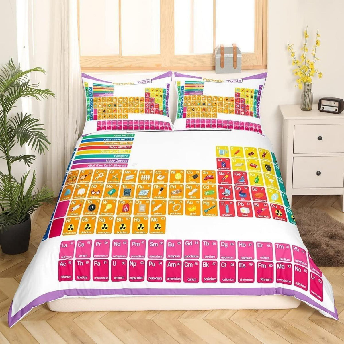 Chemie Bettwäsche-Set für Kinder – Buntes Design 220x240cm