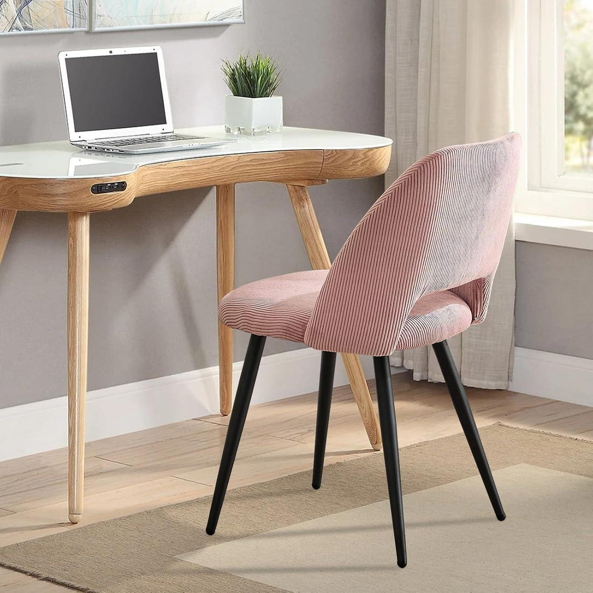 Esszimmerstühle 6er Set, Samt, Rosa – Modern & Komfortabel