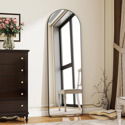 Ganzkörperspiegel Bogen Schwarz – 150x40cm, Stand- & Wandspiegel