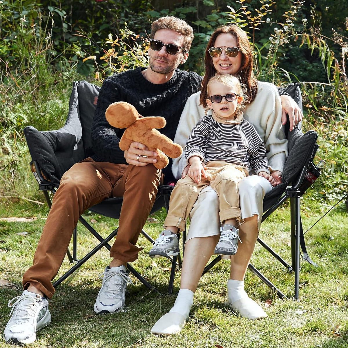 Luxus Camping Sofa für 2 Personen, 320kg belastbar, gepolstert, faltbar