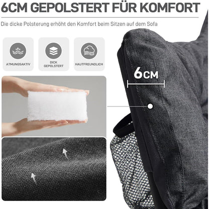 Luxus Camping Sofa für 2 Personen, 320kg belastbar, gepolstert, faltbar