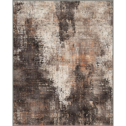 Moderner Wohnzimmerteppich 200x290 cm Rotbraun, Rutschfest & Waschbar
