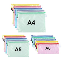 15x Dokumententasche Set A4/A5/A6 mit Reißverschluss & Mesh