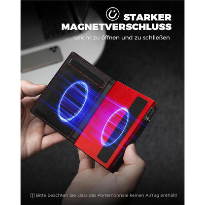 Geldbörse Herren mit AirTag Fach & XL Münzfach – RFID Schutz