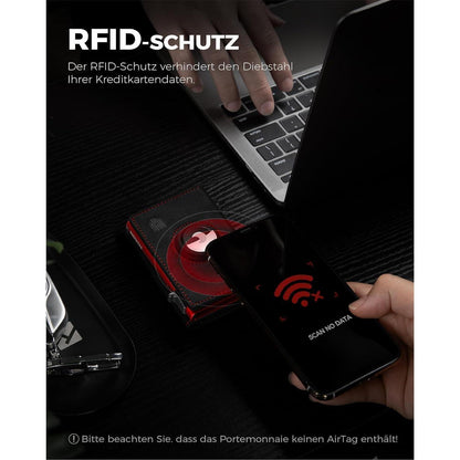 Geldbörse Herren mit AirTag Fach & XL Münzfach – RFID Schutz