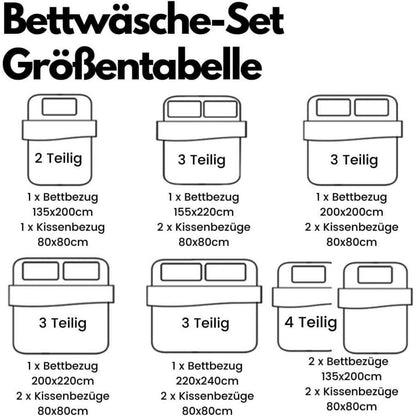 3D Bettwäsche Set 135x200cm - Weißes Geometrie Muster