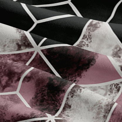 3D Bettwäsche Set 135x200cm – Schwarz Blau Geometrie