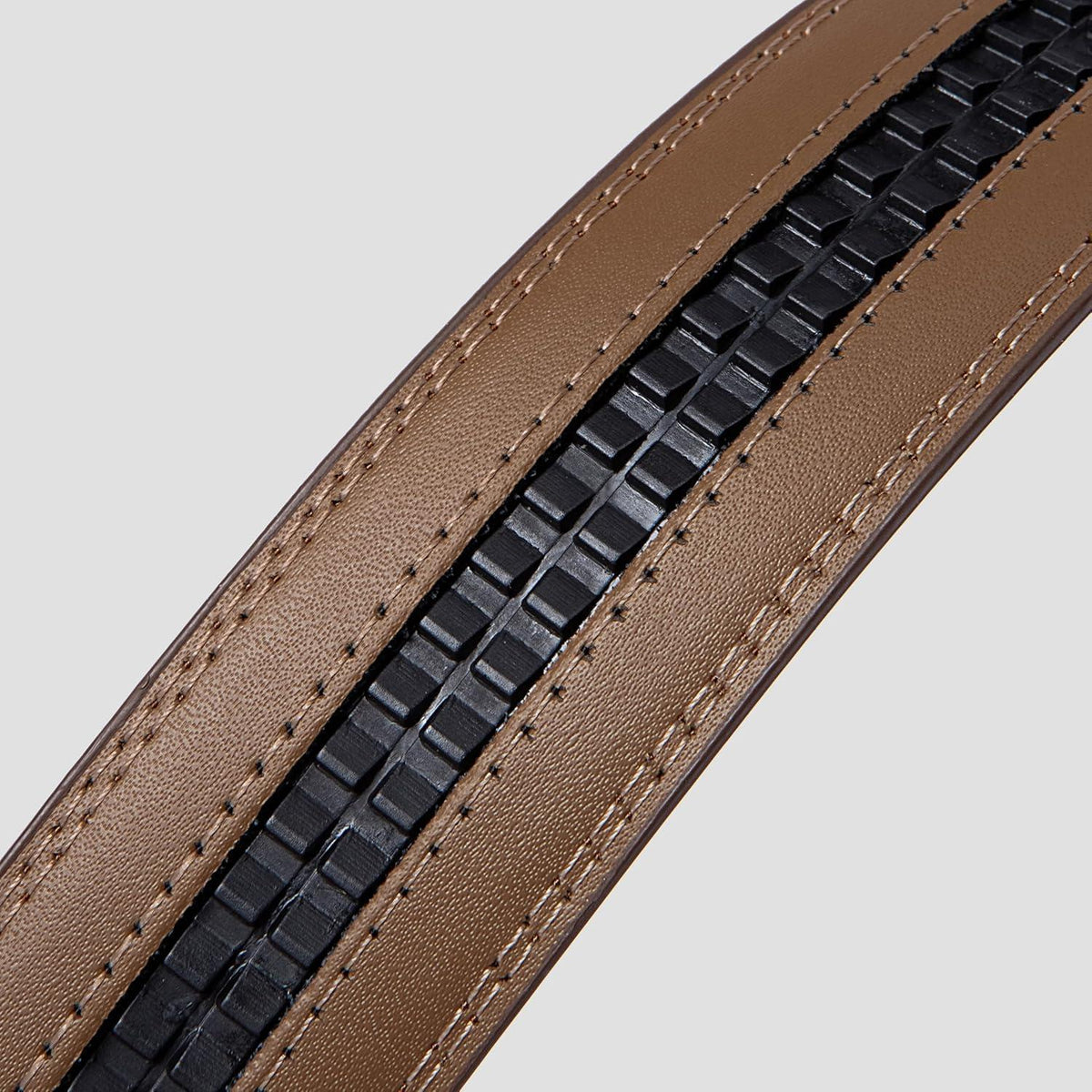 Automatik Gürtel Herren, 35mm Breit, Dunkelbraun, Verstellbar in Lederoptik