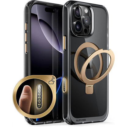 iPhone 16 Pro Max Hülle mit Ringständer und MagSafe (Gold)