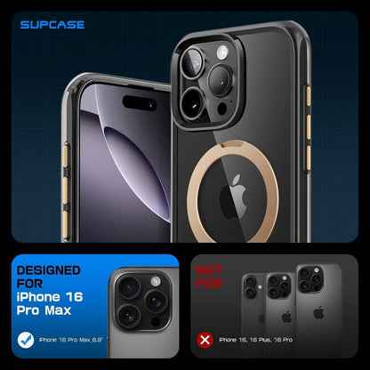 iPhone 16 Pro Max Hülle mit Ringständer und MagSafe (Gold)