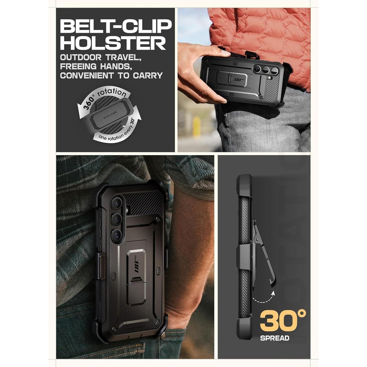Samsung Galaxy S25 Plus Hülle mit Gürtelclip & Ständer