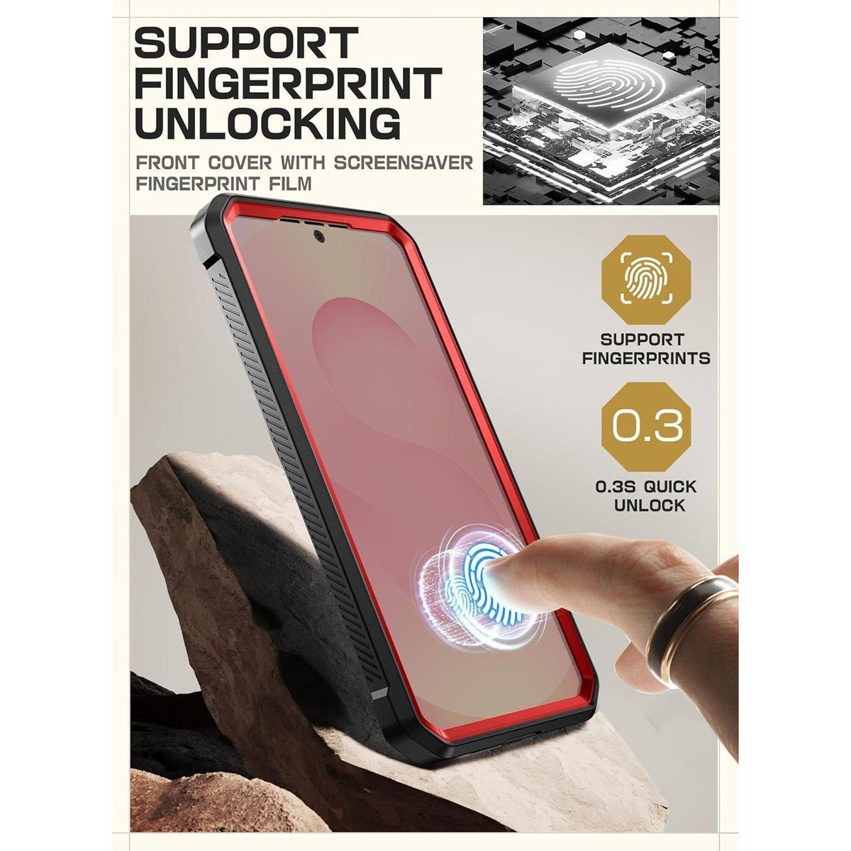 Outdoor Hülle für Samsung Galaxy S25 Plus mit Gürtelclip & Ständer