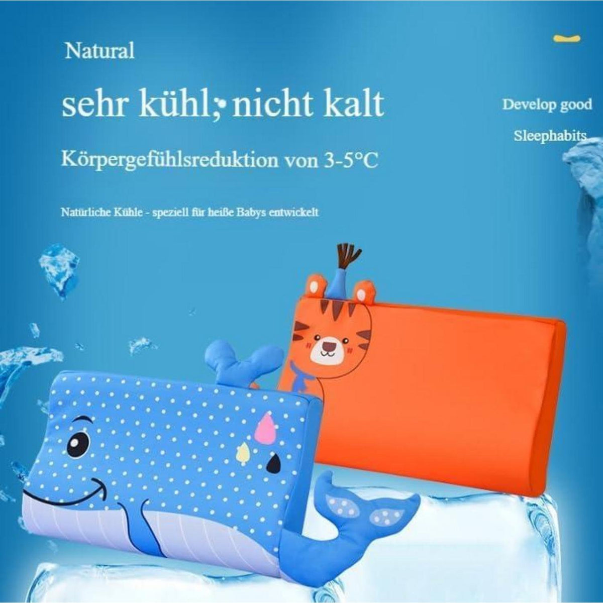 Kinder Kopfkissen Ergonomisch Hund 60x40 cm