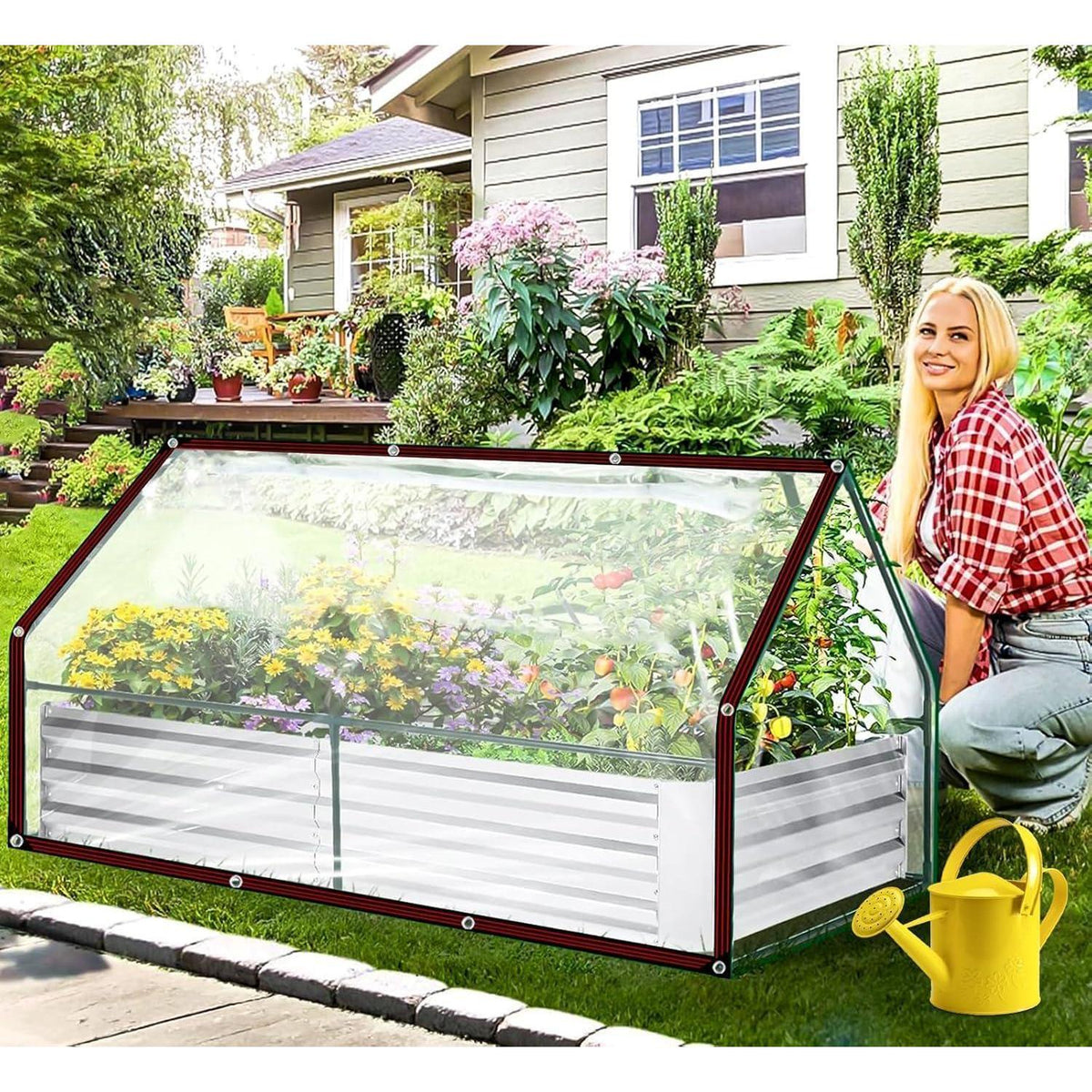 Transparente Abdeckplane 2.5x6m mit Ösen – Wasserdicht & Wetterfest