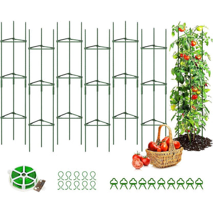 Tomaten Rankhilfe 6er Set 120 cm Höhe Pflanzenkäfig Metall