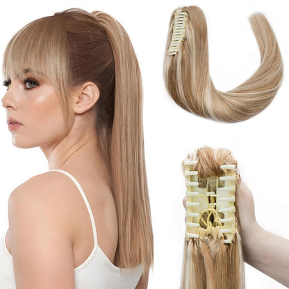 Remy Echthaar Pferdeschwanzverlängerung #12/613 Goldbraun Blond