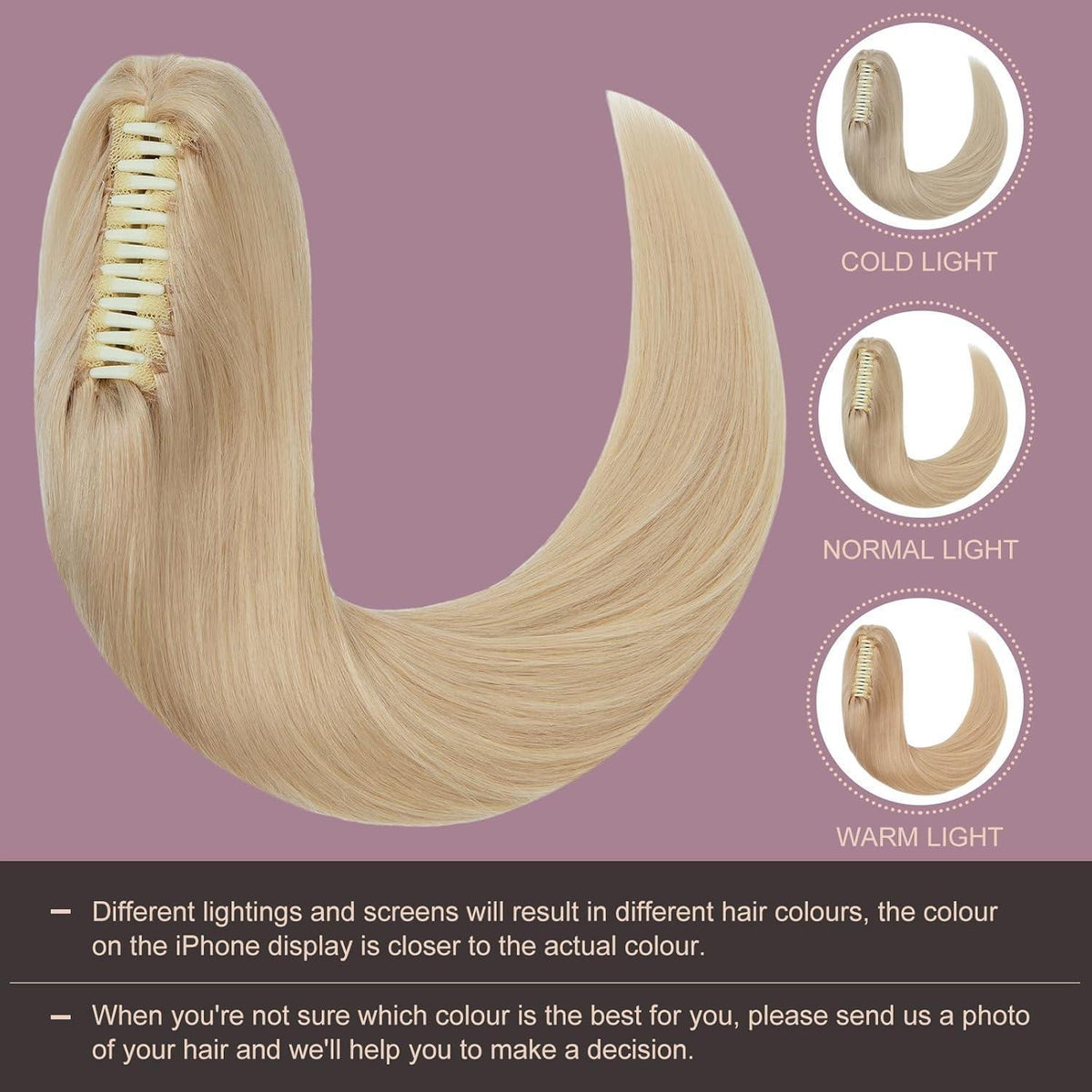 Remy Echthaar Zopf Extension Blond 50cm – Schnell & Einfach